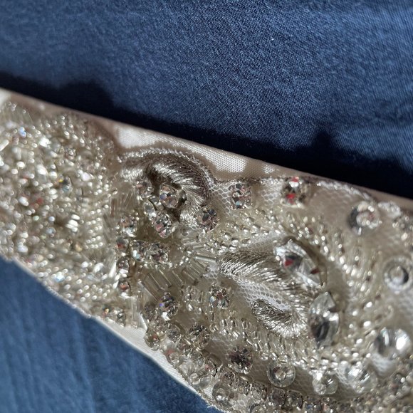 Beaded Bridal Belt - Ivory Size 14 main image 5